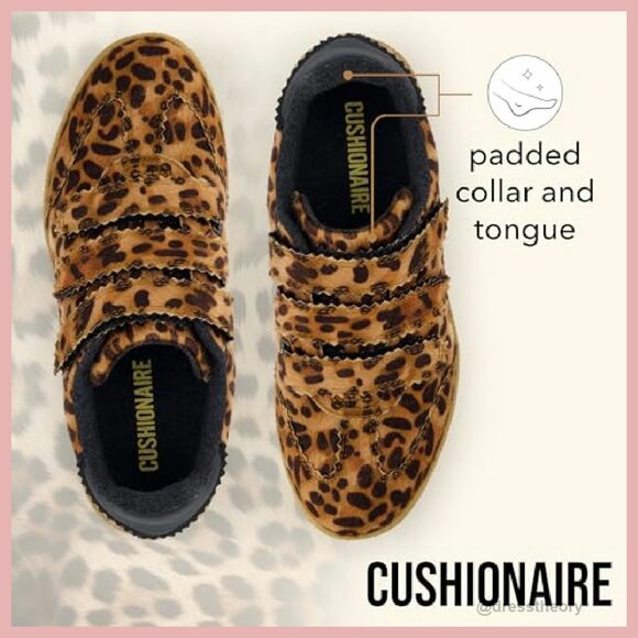 Vegan Hair Calf Sneakers with Hook Loop Closure, Lightweight Comfort - Picture 7 of 8